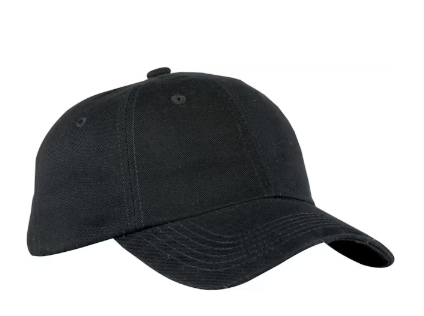 Woven Patch - Heat Applied to Hat BTU Port Authority® Unstructured Brushed Twill Cap Black: OSFA