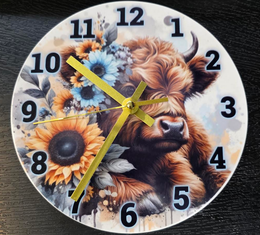 Marble Ceramic Clock Sublimated 7.87"