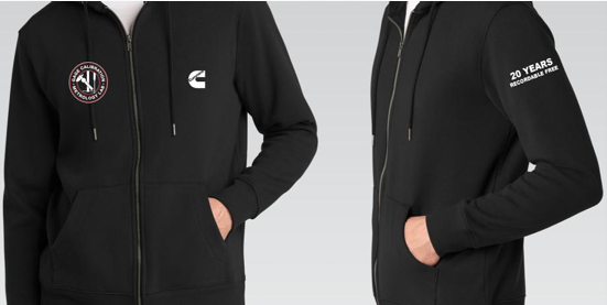 DT1103 District® Perfect Weight® Fleece Full-Zip Hoodie Clothing Color Black 2XL Sizing