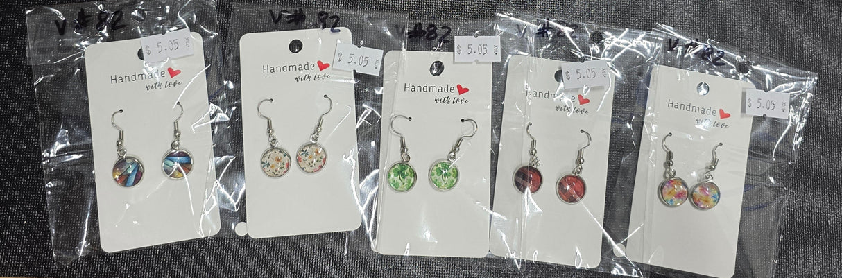 Round Custom Earrings Stainless Steel