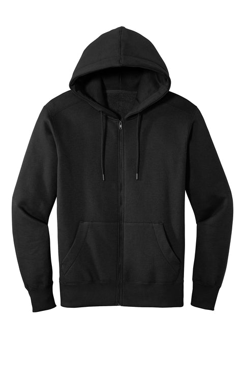 DT1103 District® Perfect Weight® Fleece Full-Zip Hoodie Clothing Color Black XS- XL Sizing