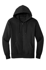DT1103 District® Perfect Weight® Fleece Full-Zip Hoodie Clothing Color Black 2XL Sizing