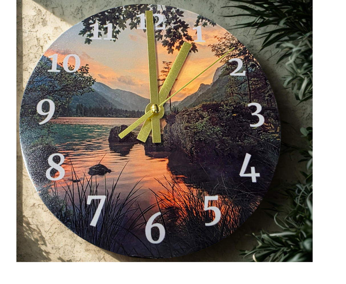 Marble Ceramic Clock Sublimated 7.87"