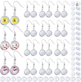 Round Custom Earrings Stainless Steel