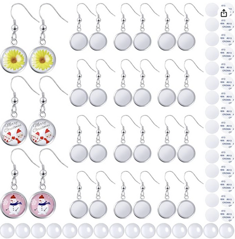 Round Custom Earrings Stainless Steel