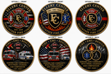 Challenge Coin UV Printed Color 2 sided 40MM Silver or Gold with threaded edges and acrylic case