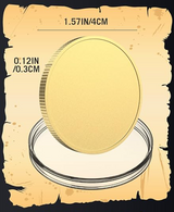 Challenge Coin UV Printed Color 2 sided 40MM Silver or Gold with threaded edges and acrylic case