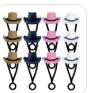 Silicone Straw Topper Cowboy Hat