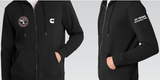 DT1103 District® Perfect Weight® Fleece Full-Zip Hoodie Clothing Color Black 2XL Sizing